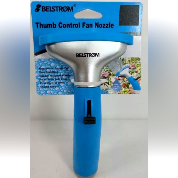Belstrom Other - Belstrom Fan Spray Nozzle With Thumb Control Ergonomic Design, Rain, Blue